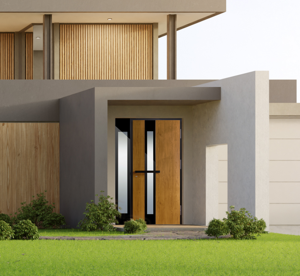 Puerta de entrada moderna para vivienda